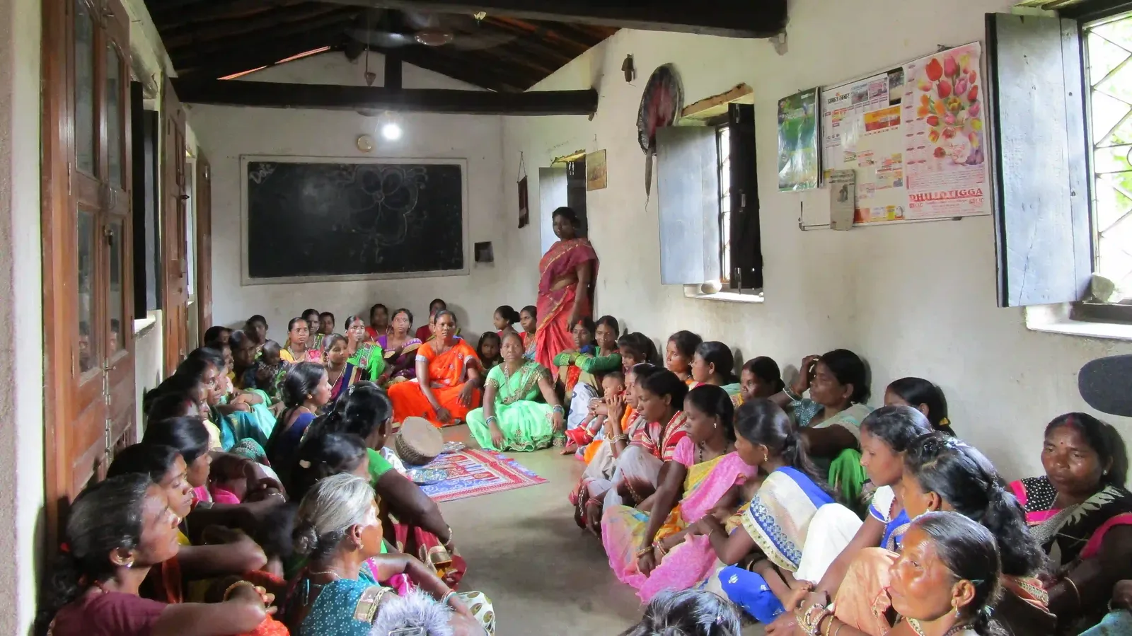 Kasiadih_Santhal women gather in this center where Kalista a healthworker stays and cares for women's health